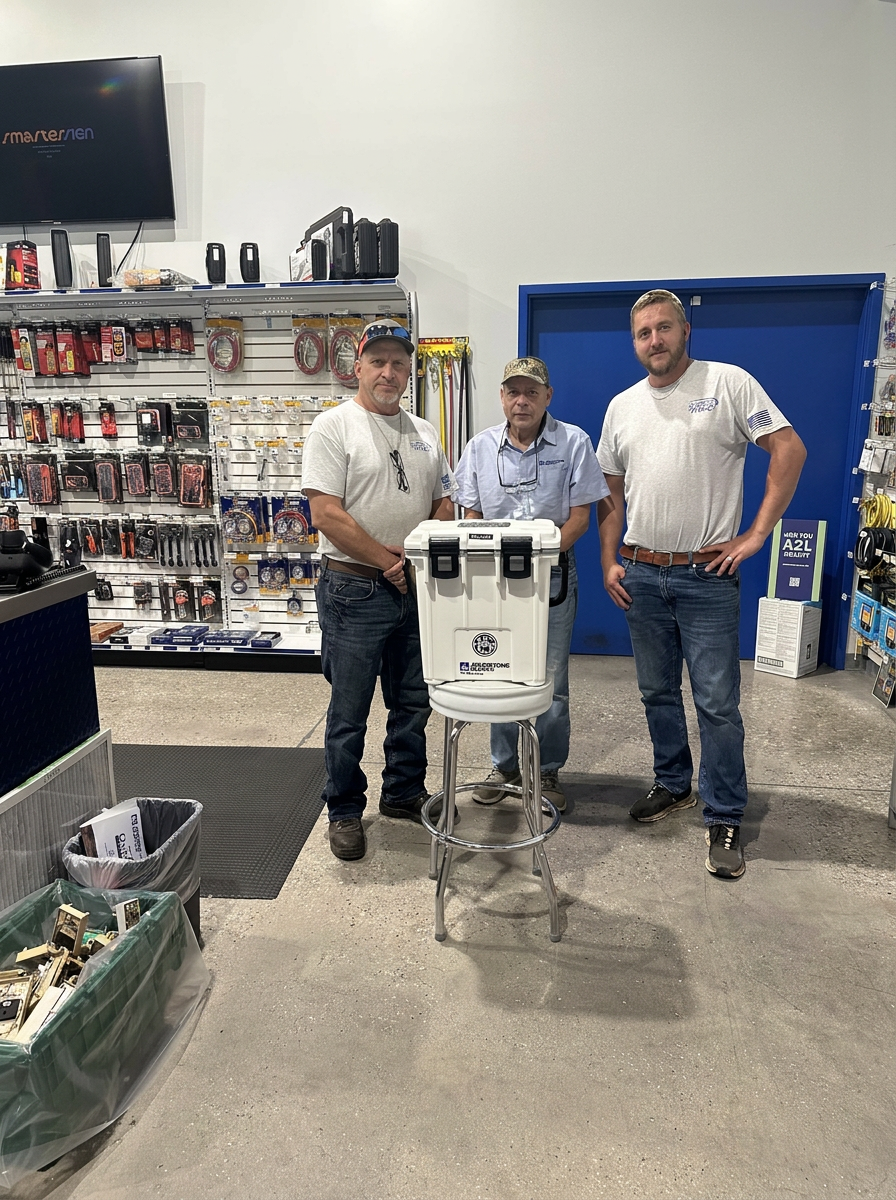 Jenkins HVAC team picking up supplies at Johnstone Supply